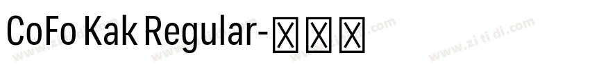 CoFo Kak Regular字体转换 CoFo Kak Regular字体转换